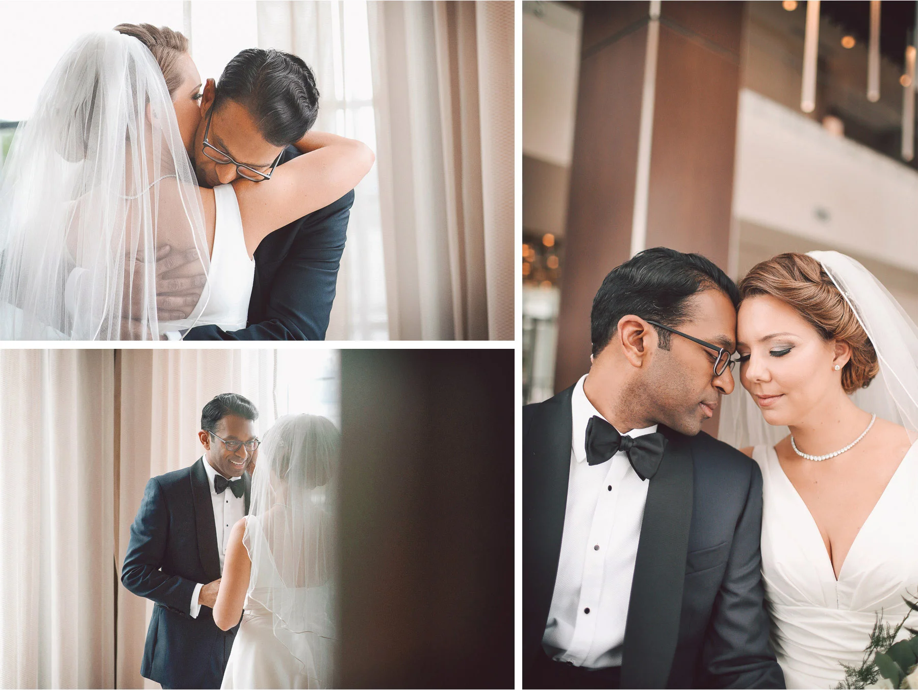 06-Bloomington-Minneapolis-Minnesota-Wedding-Photographer-by-Andrew-Vick-Photography-JW-Marriott-Mall-of-America-MOA-Spring-First-Meeting-Look-Bride-Groom-Hotel-Embrace-Kiss-Vintage-Rachel-and-Venu.jpg