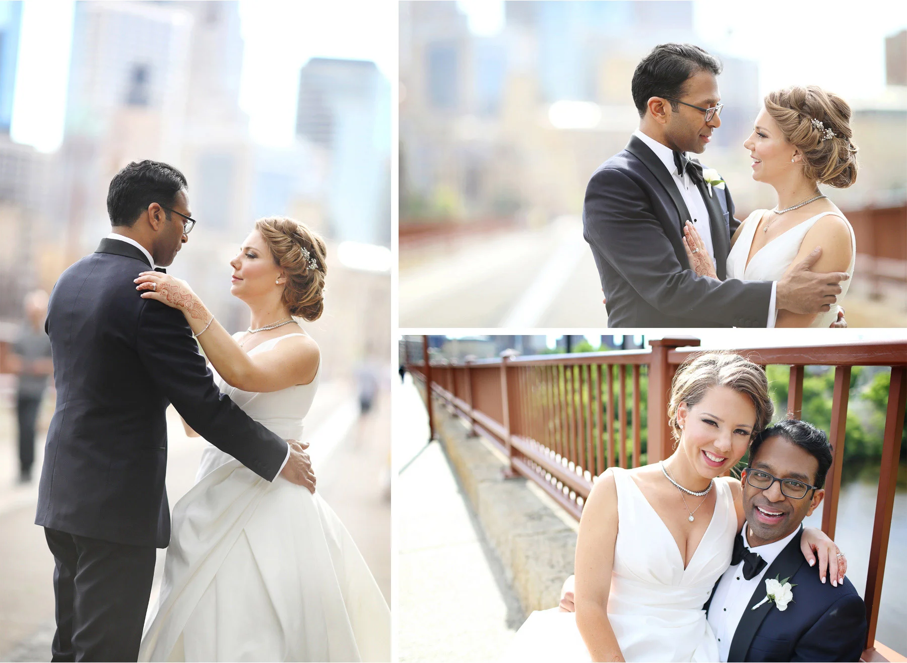19-Minneapolis-Minnesota-Wedding-Photographer-by-Andrew-Vick-Photography--Spring-Stone-Arch-Bridge-Bride-Groom-Henna-Dance-Embrace-Rachel-and-Venu.jpg