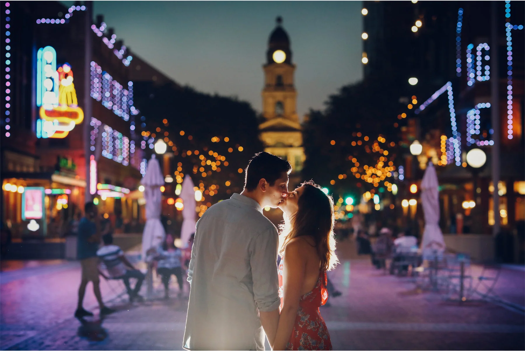 15-Fly-to-Me-Destination-Engagement-Session-Vick-Photography-Fort-Worth-Texas-Couple-Night-Skyline-City-Lights-Downtown-Maggie-and-Matt.jpg