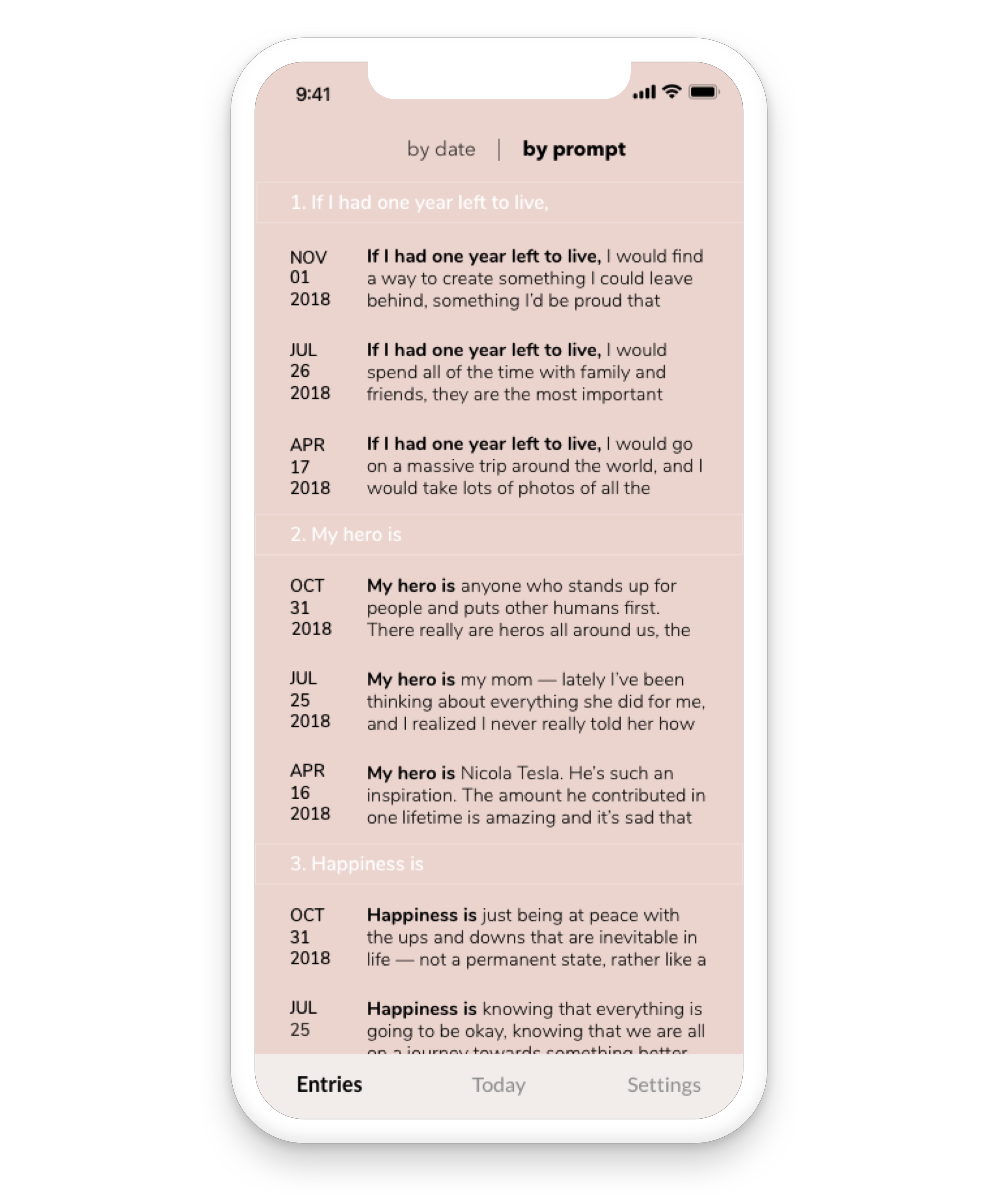 Prompted Journal — Oatmeal Apps