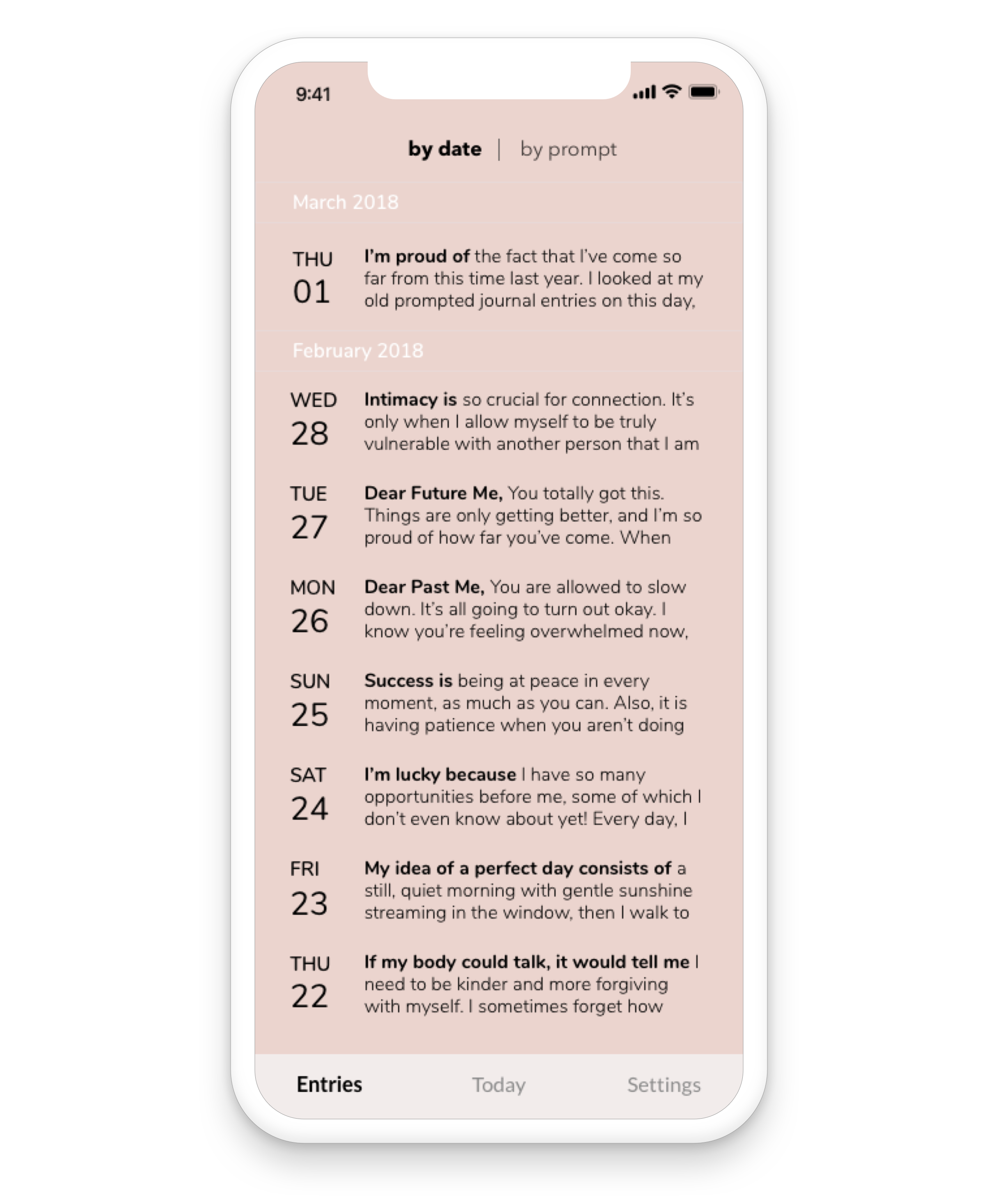 Prompted Journal — Oatmeal Apps
