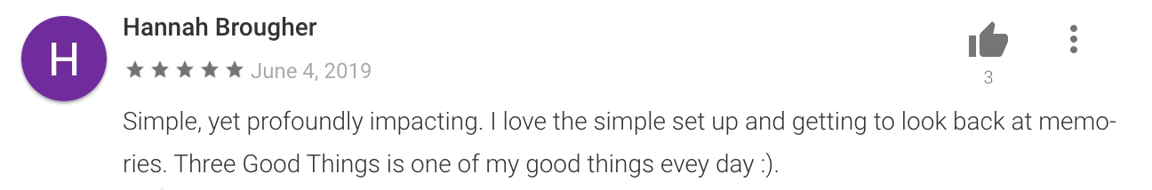 Three Good Things (Google Play)