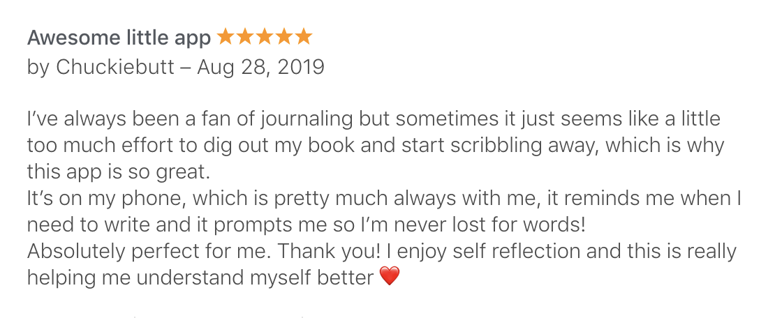 Prompted Journal (Apple, UK)
