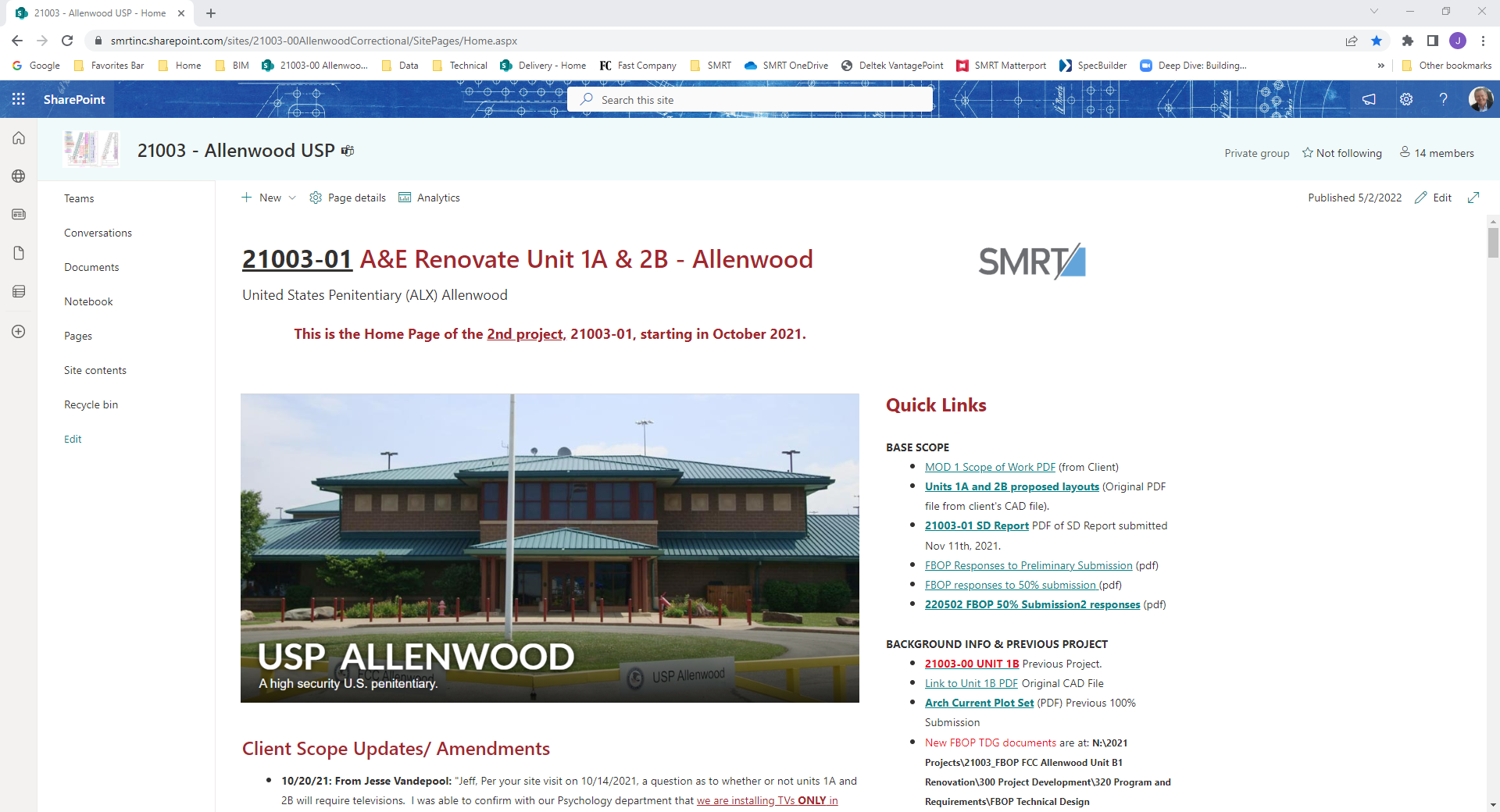 SharePoint Allenwood Project page.png