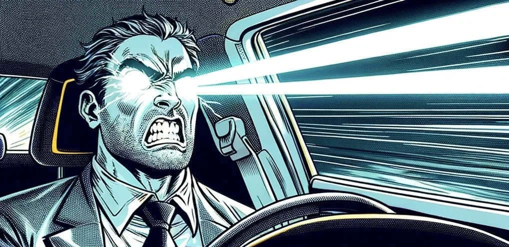 Car headlights are too bright.