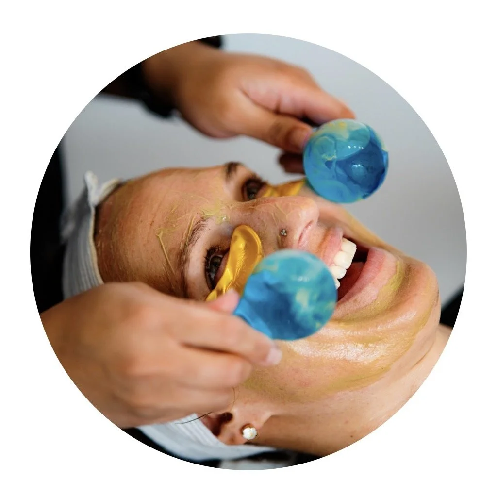 Clean, professional medical spa treatment room with neutral tones at Clean Your Dirty Face in Sandy Springs