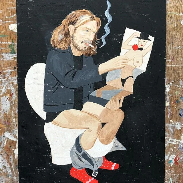 Karl Ove on the Krapper. The sixth volume of Karl Ove Knausgaard’s ‘My Struggle’ will soon be available in english. I thought i would mark the occasion with this illustration of the author. #karloveknausgård #karloveknausgaard