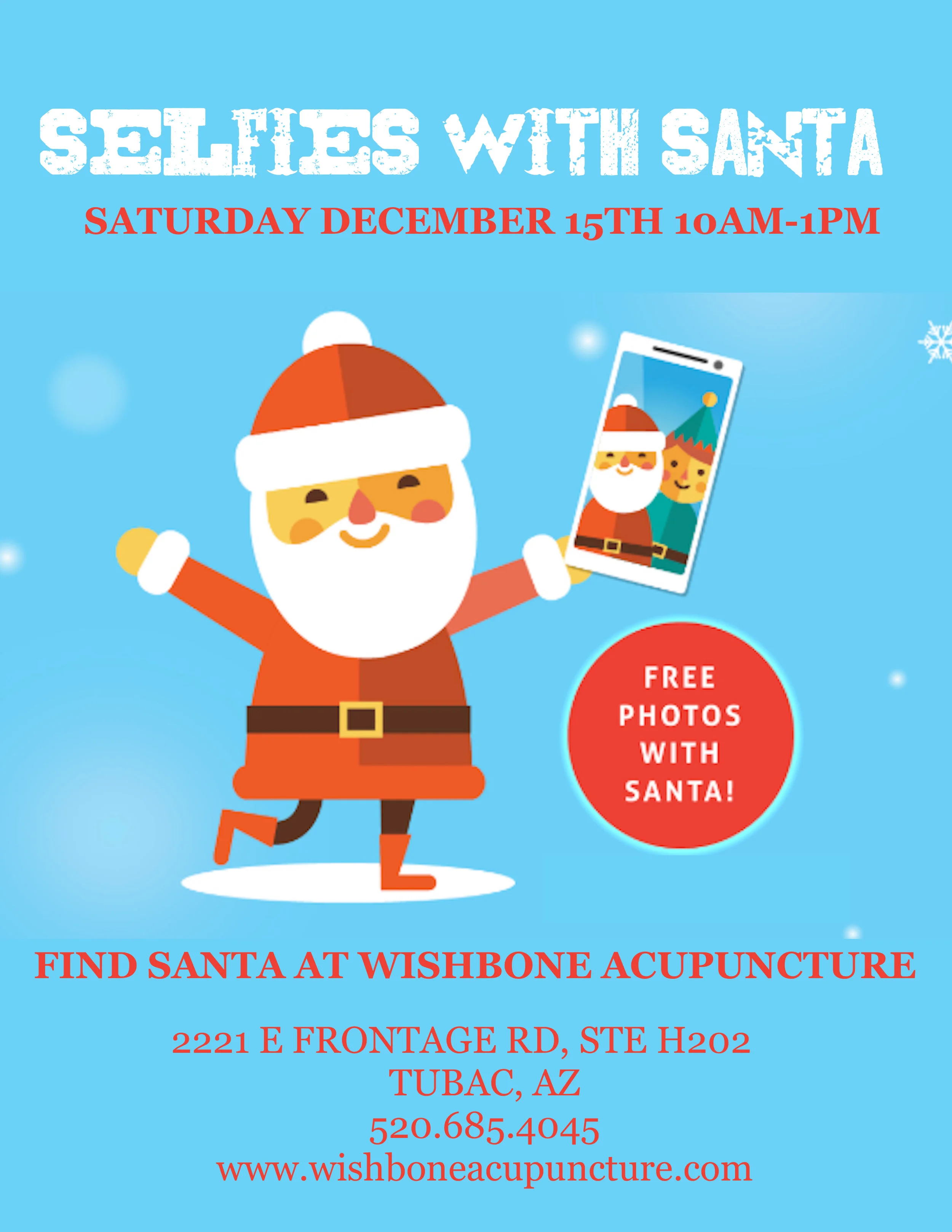 Wishbone Acupuncture Presents Selfies with Santa