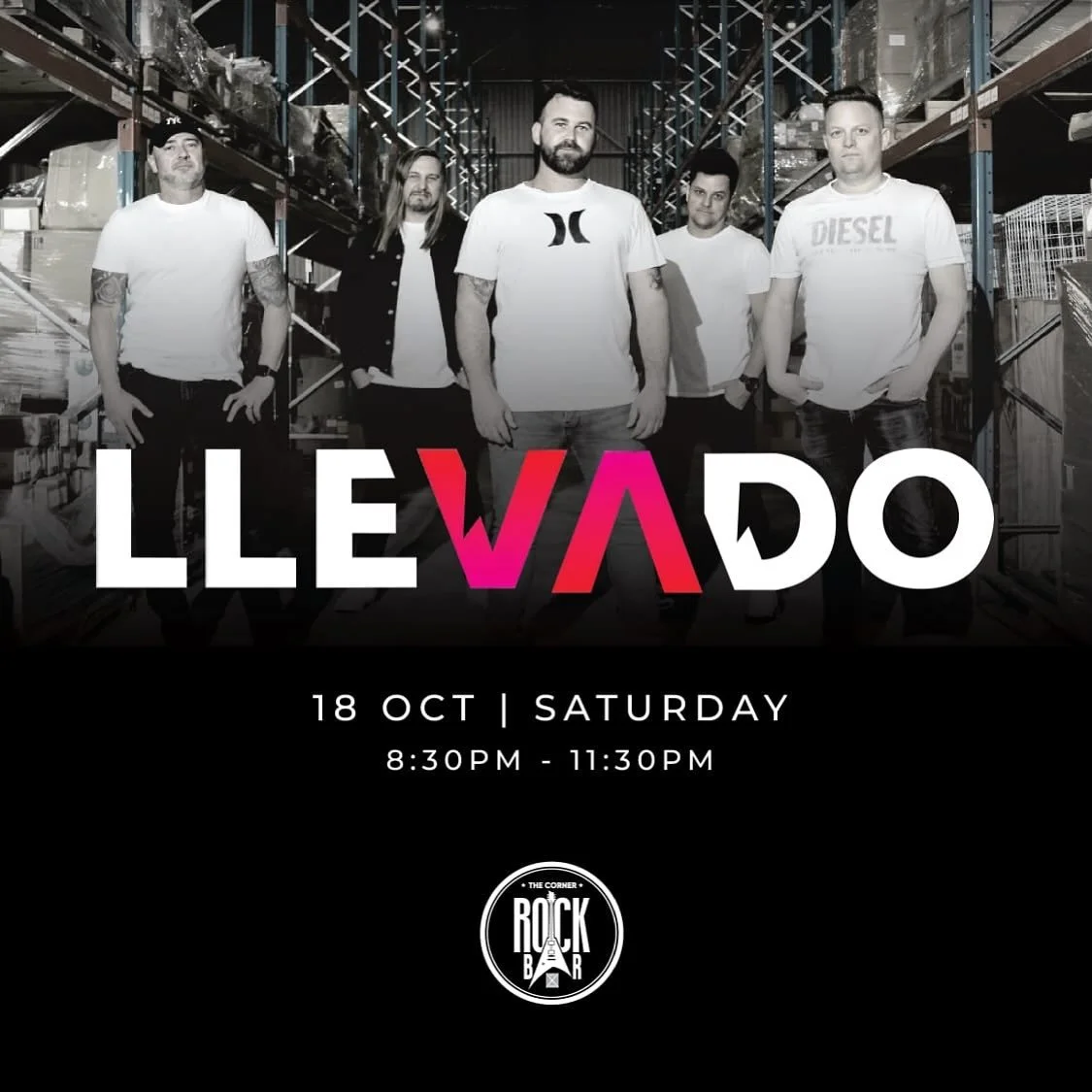 Llevado is back at @cornerrockbar Saturday night, 8:30pm. TOMORROW. Pull in! 🤘🏻