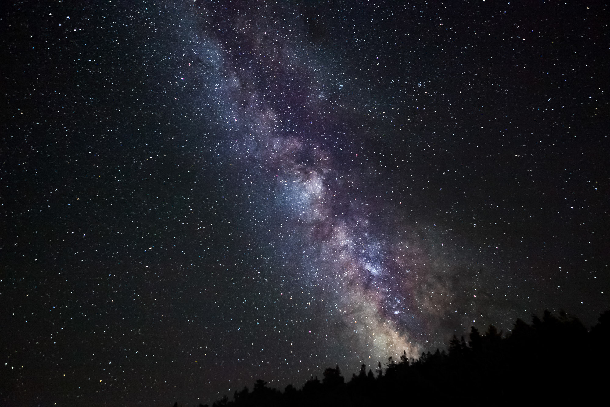 Milky Way star filled sky as seen from Oz Farm