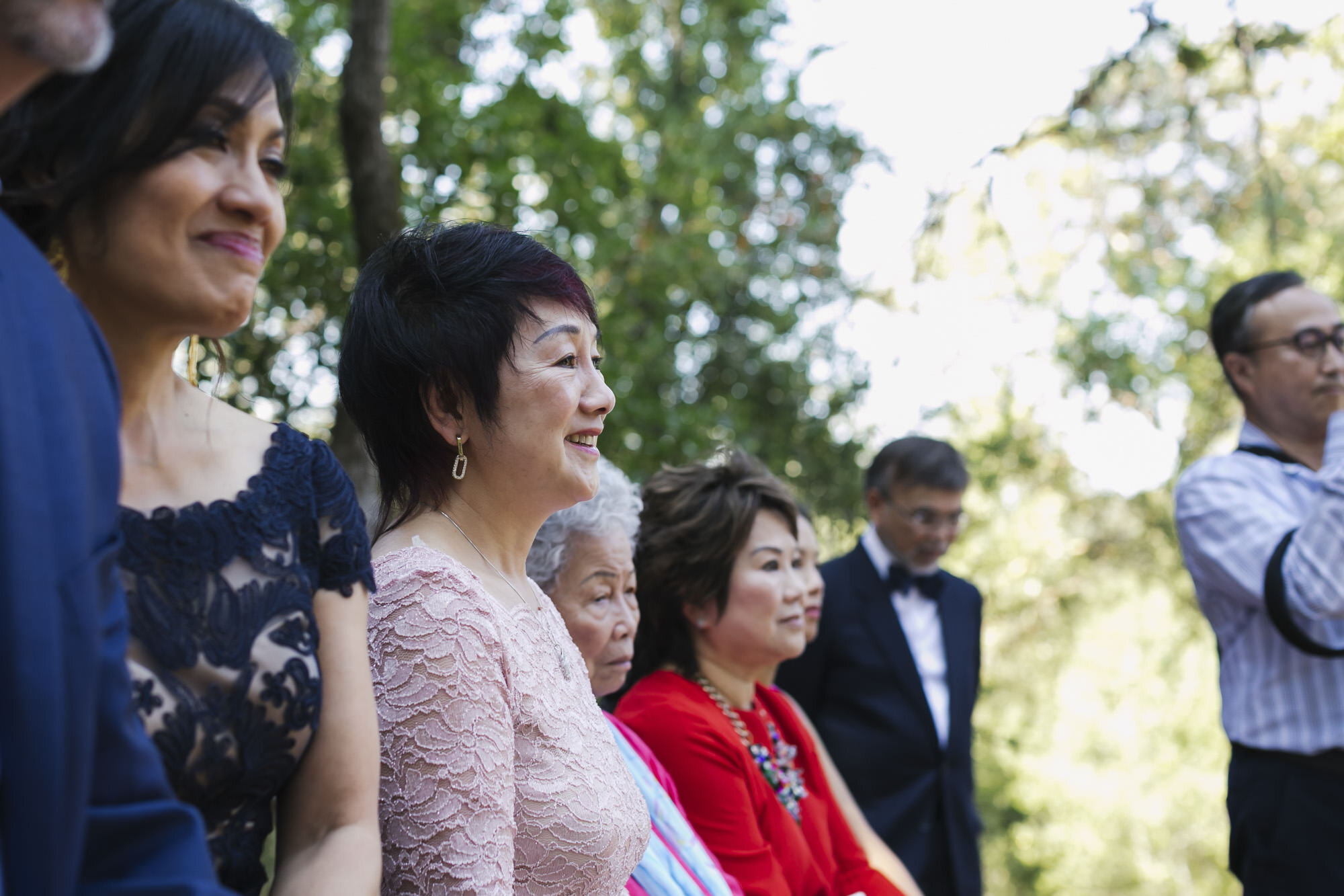 Parents react emotionally at their childrens' wedding