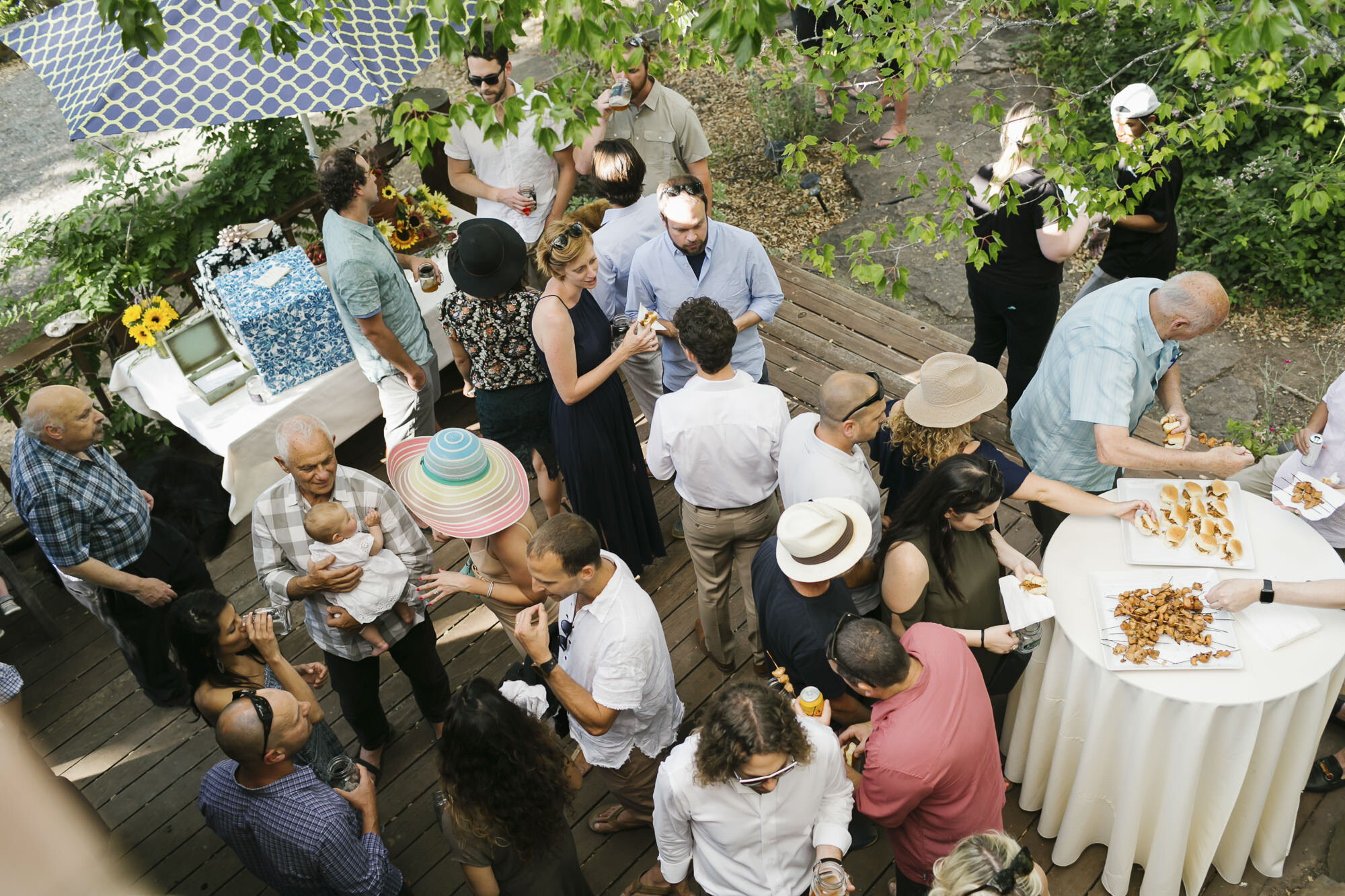 Backyard wedding reception in Sonoma California