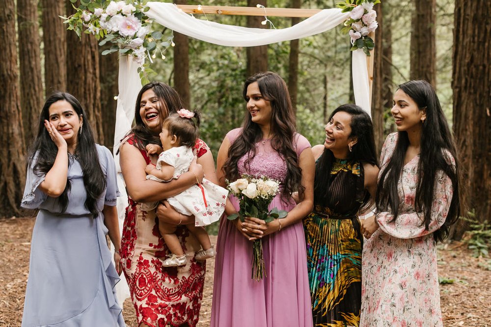 Baby gets upset at bridesmaid