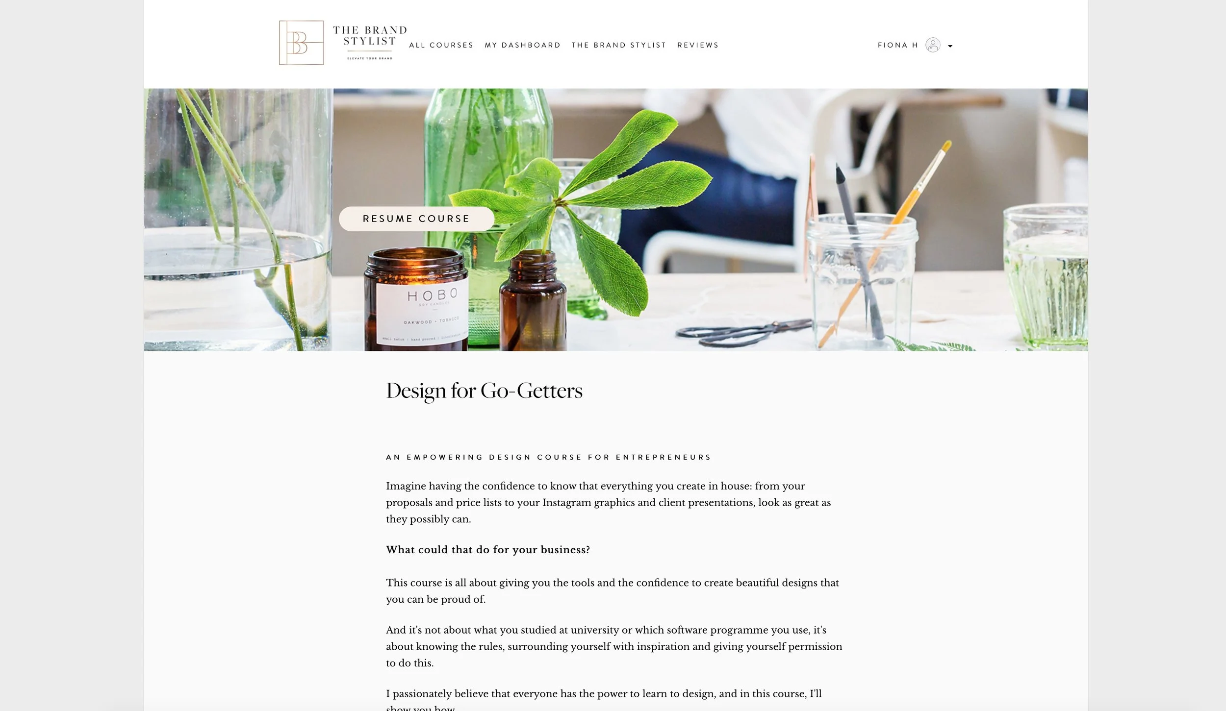 Here’s how the site looked before the makeover - I love the new, big headers that create impact