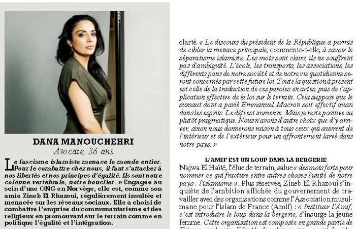 Nettavisens faste kommentator, Dana Manouchehri (36), ble flydd ned til Paris og møtt med stort politioppbud.