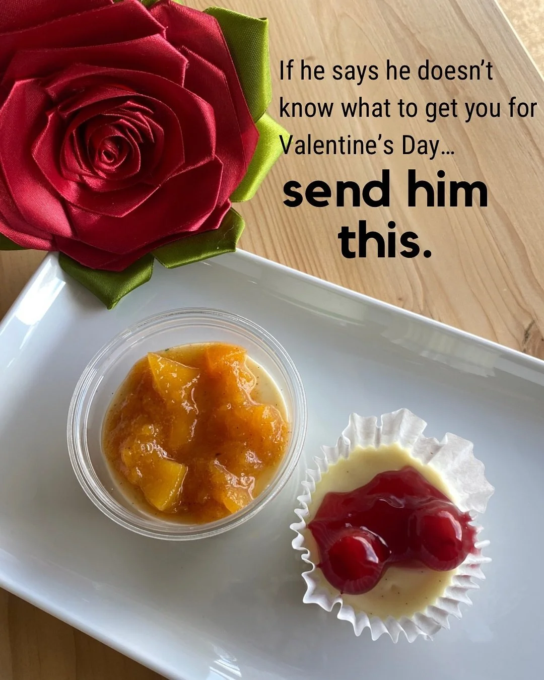 Ladies&hellip; if he says &ldquo;I don&rsquo;t know what to get you&rdquo;&hellip;this is your sign. 👀💕

We made it very easy this year.

🍫 The Chocolate Obsessed ~ Ganache Brownie + Chocolate Panna Cotta w/ Raspberry Coulis

💘 The Soft Romantic 