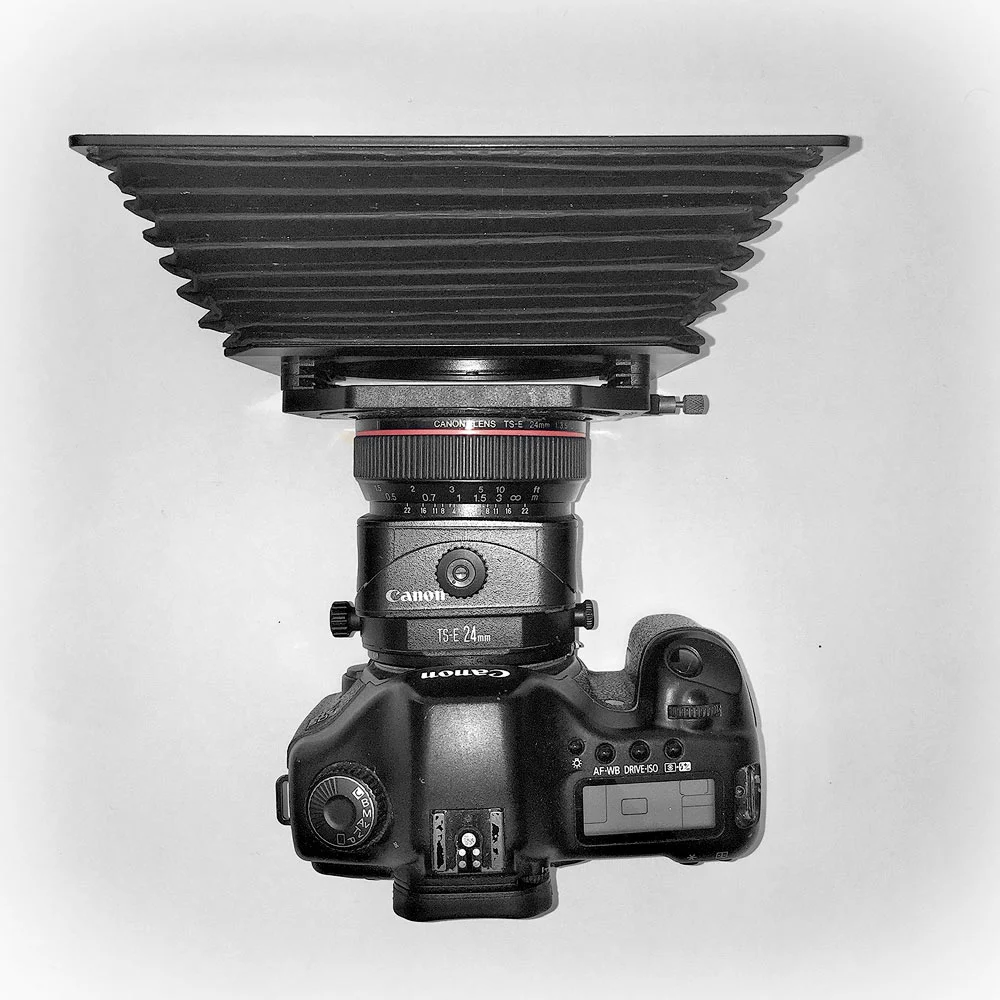 Canon 5D with Canon 24mmTS lens and Lee Filters wide angle hood