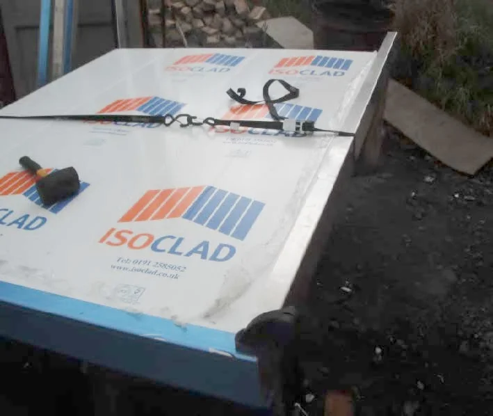 Refrigerated door refurbishment with G clamp.jpg