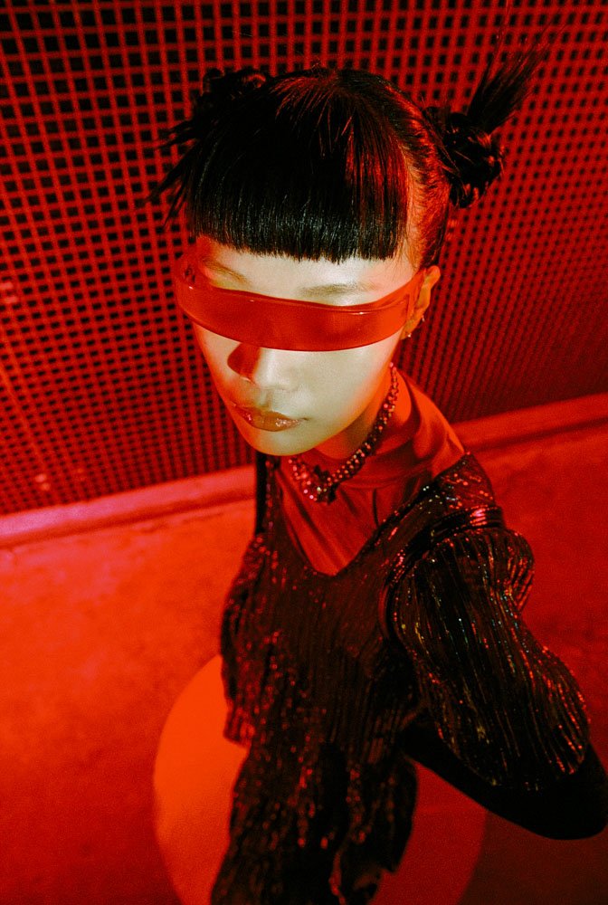 jedizhou shanghai sunglasses red cyberpunk percy lau Budweiser y2k bud girl.jpg