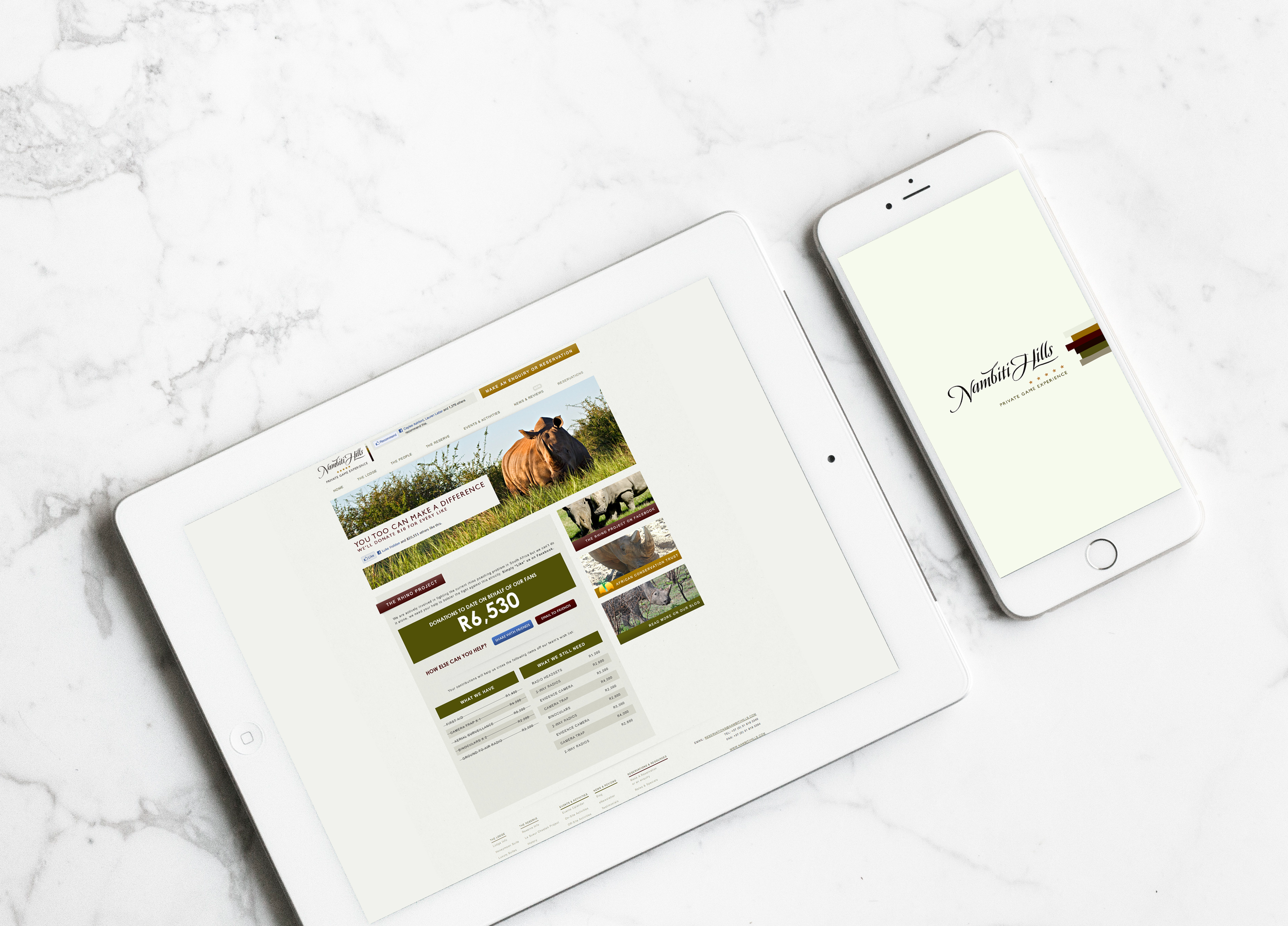 NAMBITI HILLS Brand strategy and positioning, Logo and stationery design Marketing campaigns