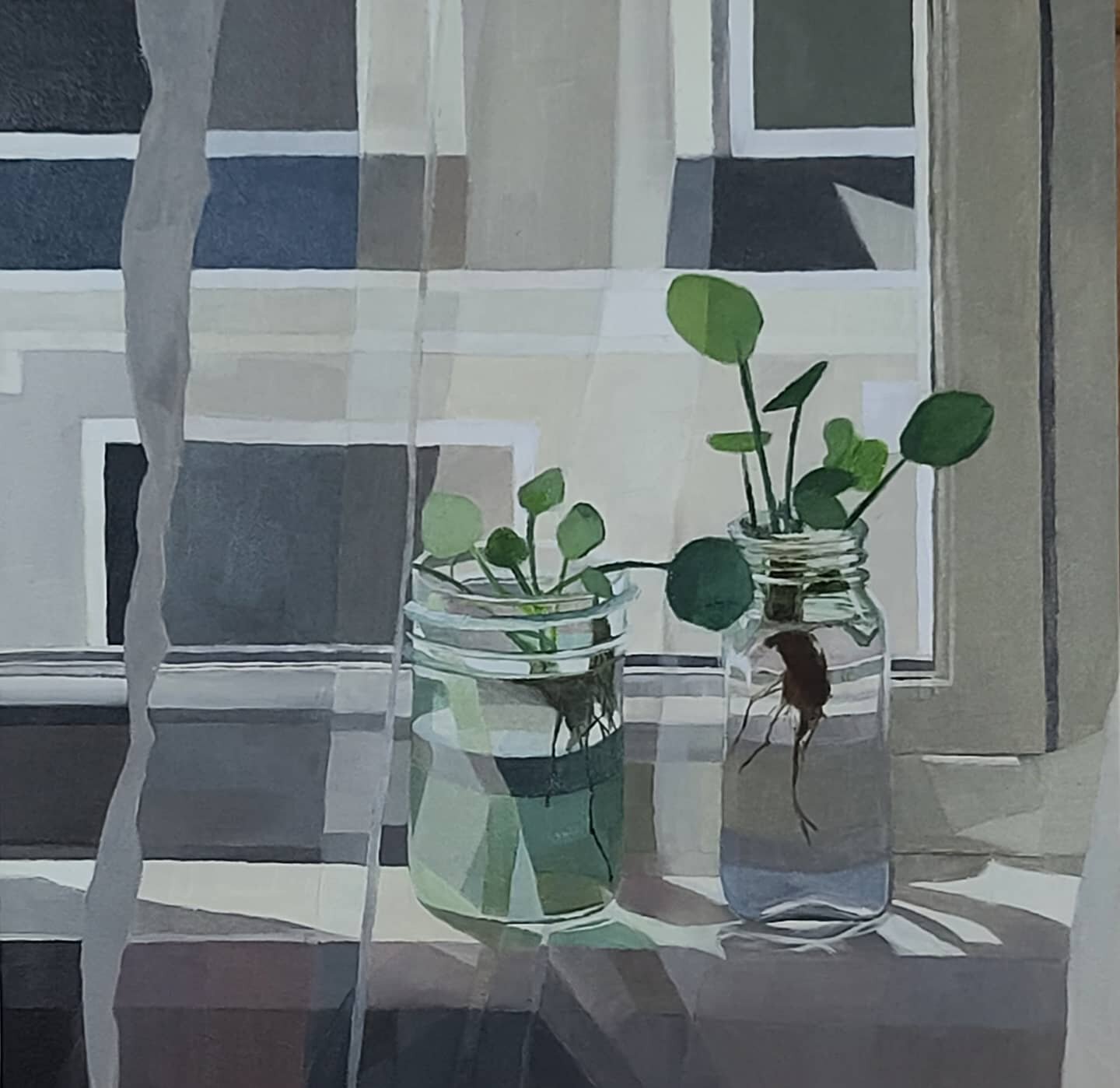 Finished this small painting last night. For this one I tried to keep rendering to an absolute minimum (which is almost painful for me) and limit saturation, keeping everything in the grey family as much as possible. I'm really happy with how it turn