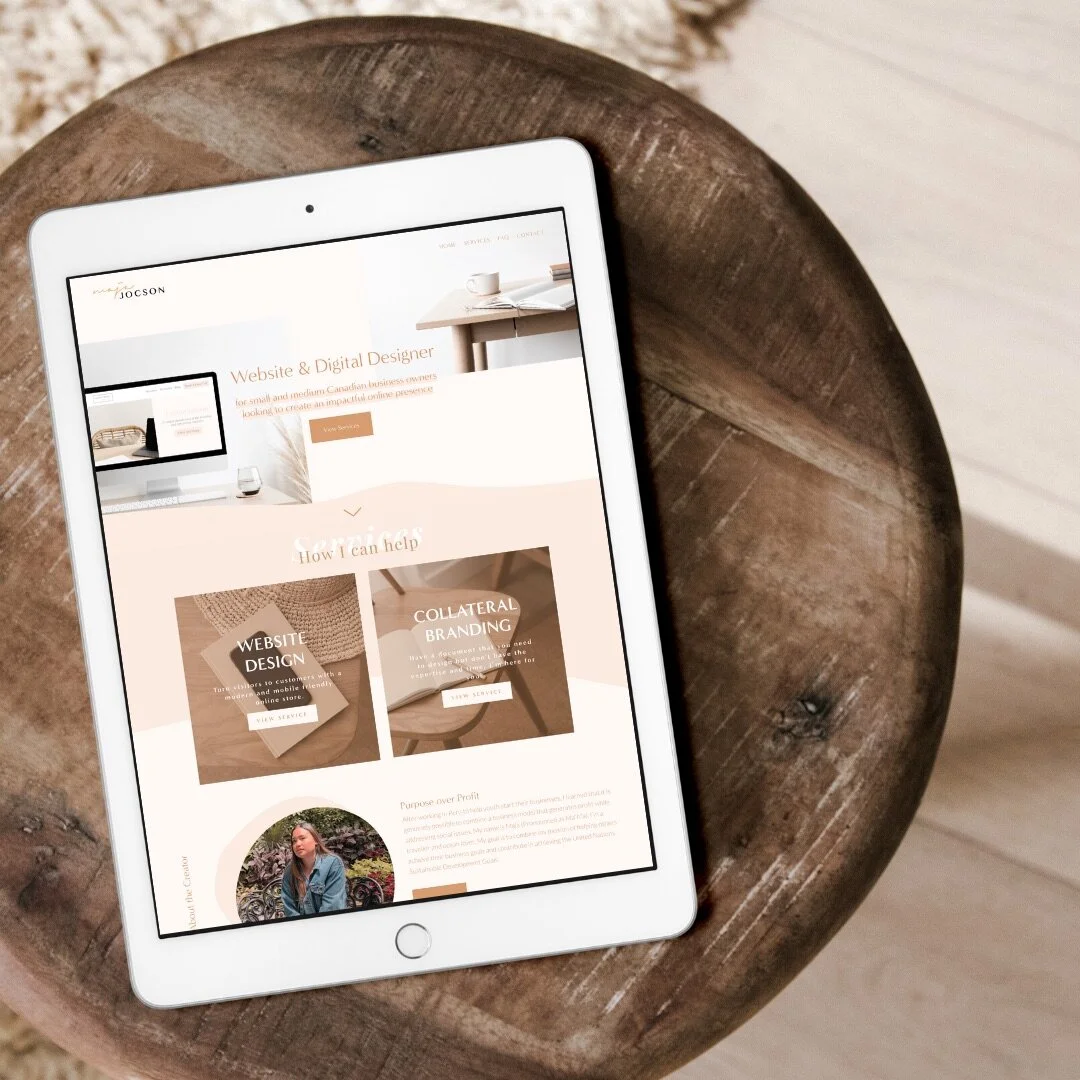 Website on ipad with brown table.jpg
