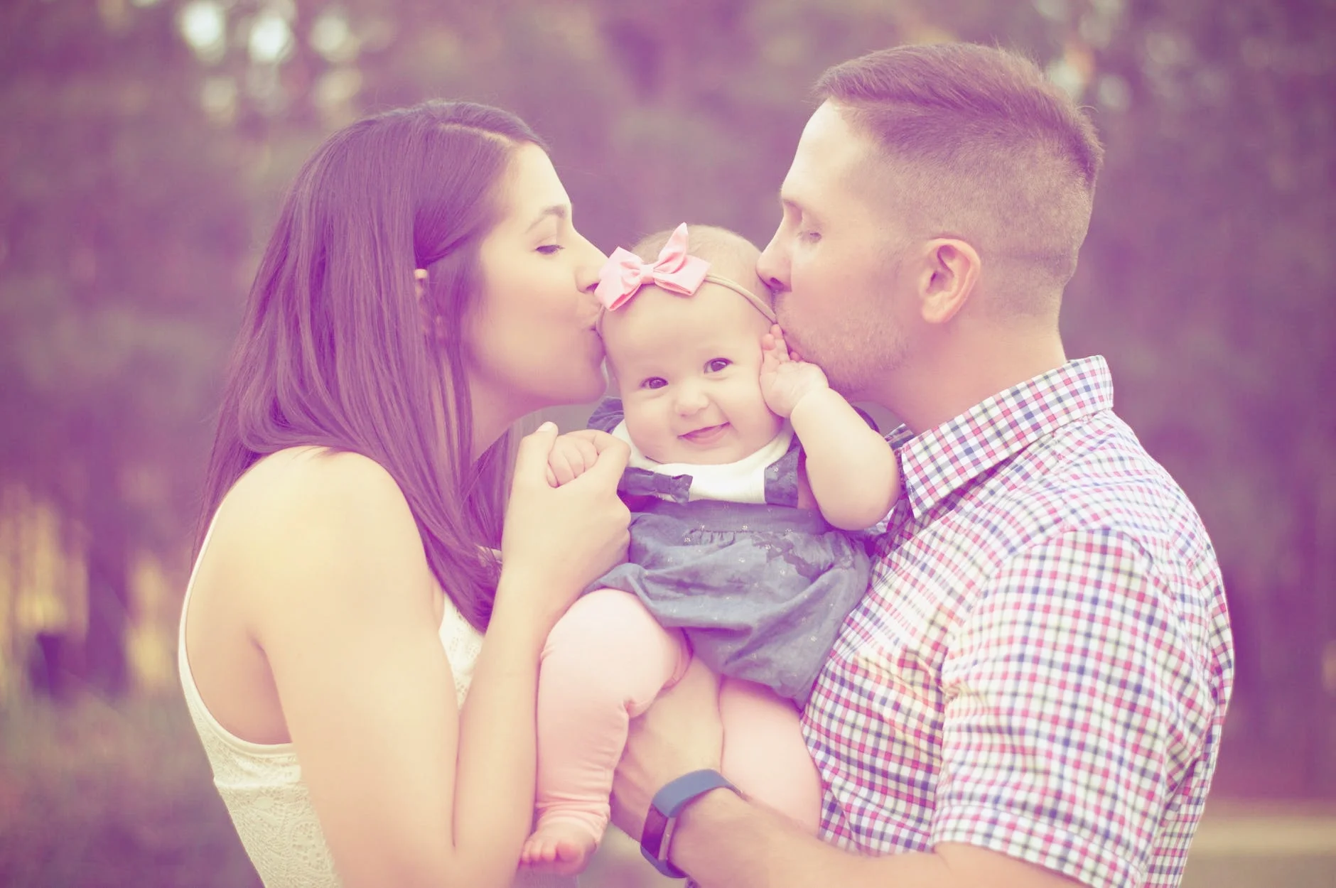 Kissing baby