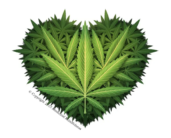 [Image] A heart shape filled with green cannabis leaves. Text on the image reads "Copyright 2015 Medicinal Mindfulness." Conscious Cannabis is a community event by Medicinal Mindfulness in Boulder, Colorado.&nbsp;