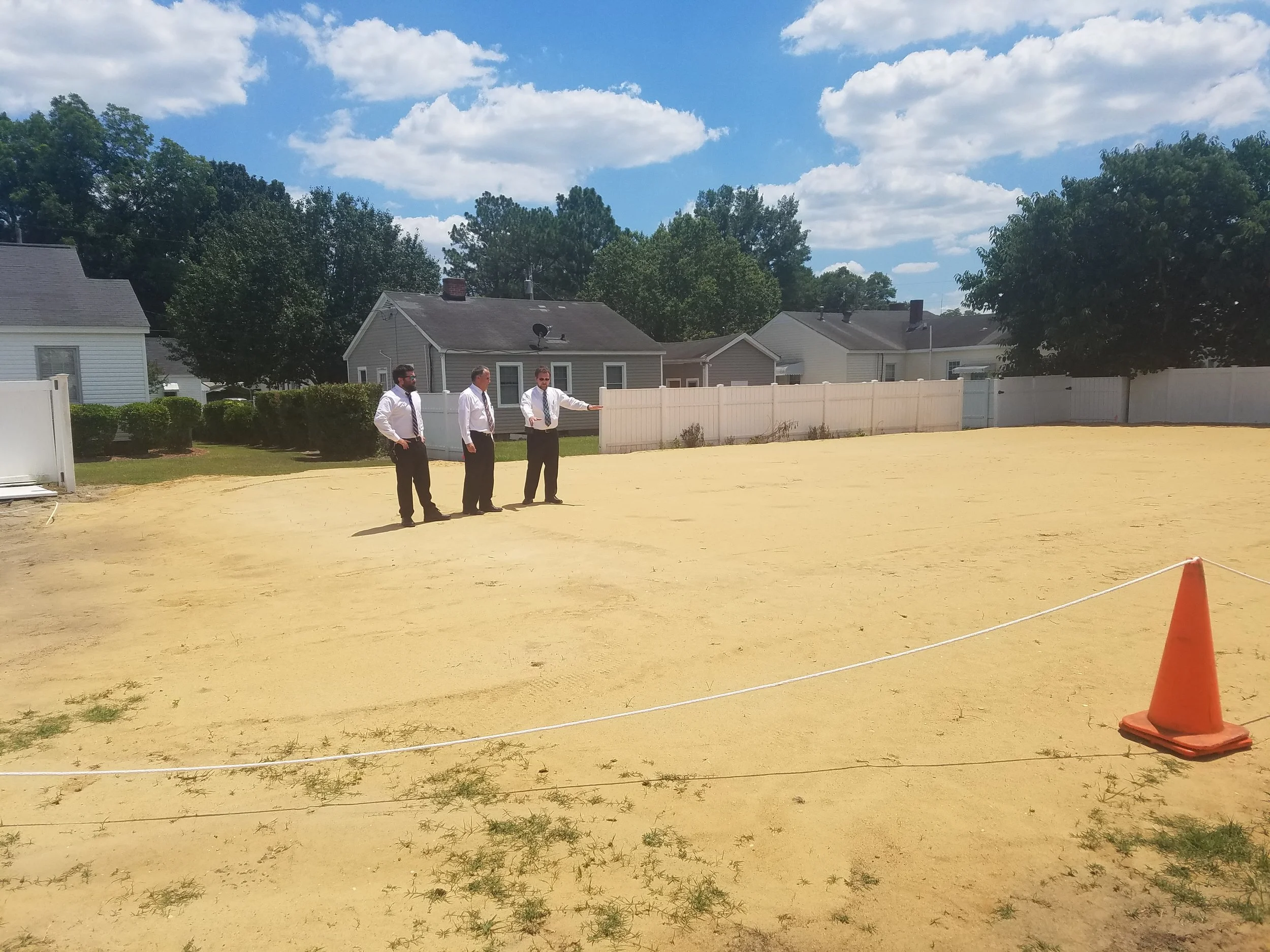 The Taylor's check out the site of the soon-to-be-built crematorium. Photo by Michelle Taylor / Neuse News