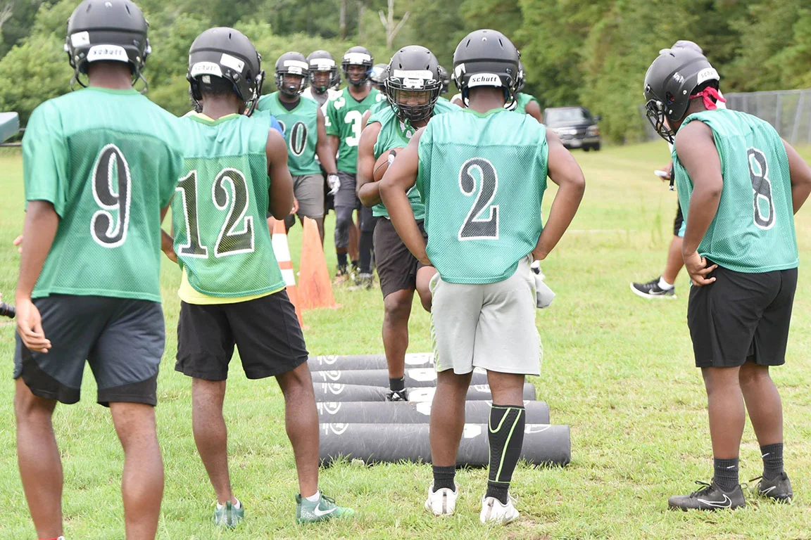 North Lenoir players take part in drills on Monday. Photo by William 'Bud' Hardy / Neuse News
