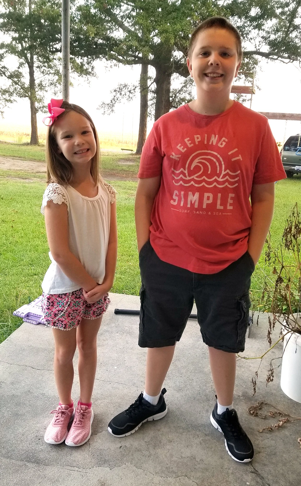 Caitlyn Mayo, left, first grade, Southwood Elementary; Nicholas Mayo, sixth grade, Woodington Middle School