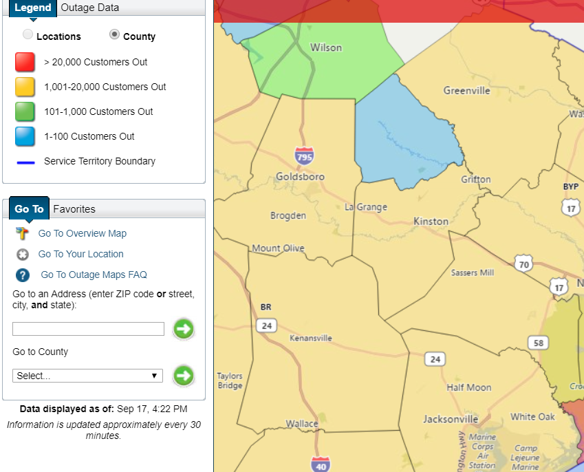 Duke Energy - Lenoir County Hurricane Florence Update