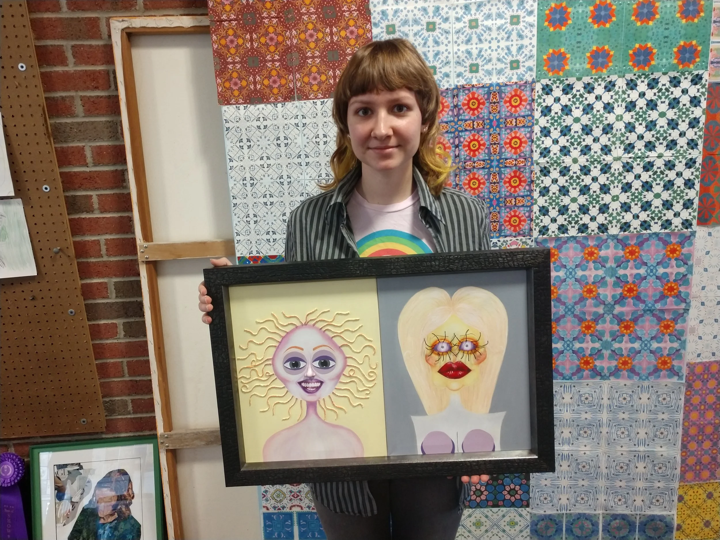 Arendell Parrott Academy’s Nastia Hnatov participated in the mixed media portion of the NCASA Scholastic Art Showcase at Northwest Guilford in Greensboro on Saturday. Overall, the team finished first. Photo by Junious Smith III / Neuse News