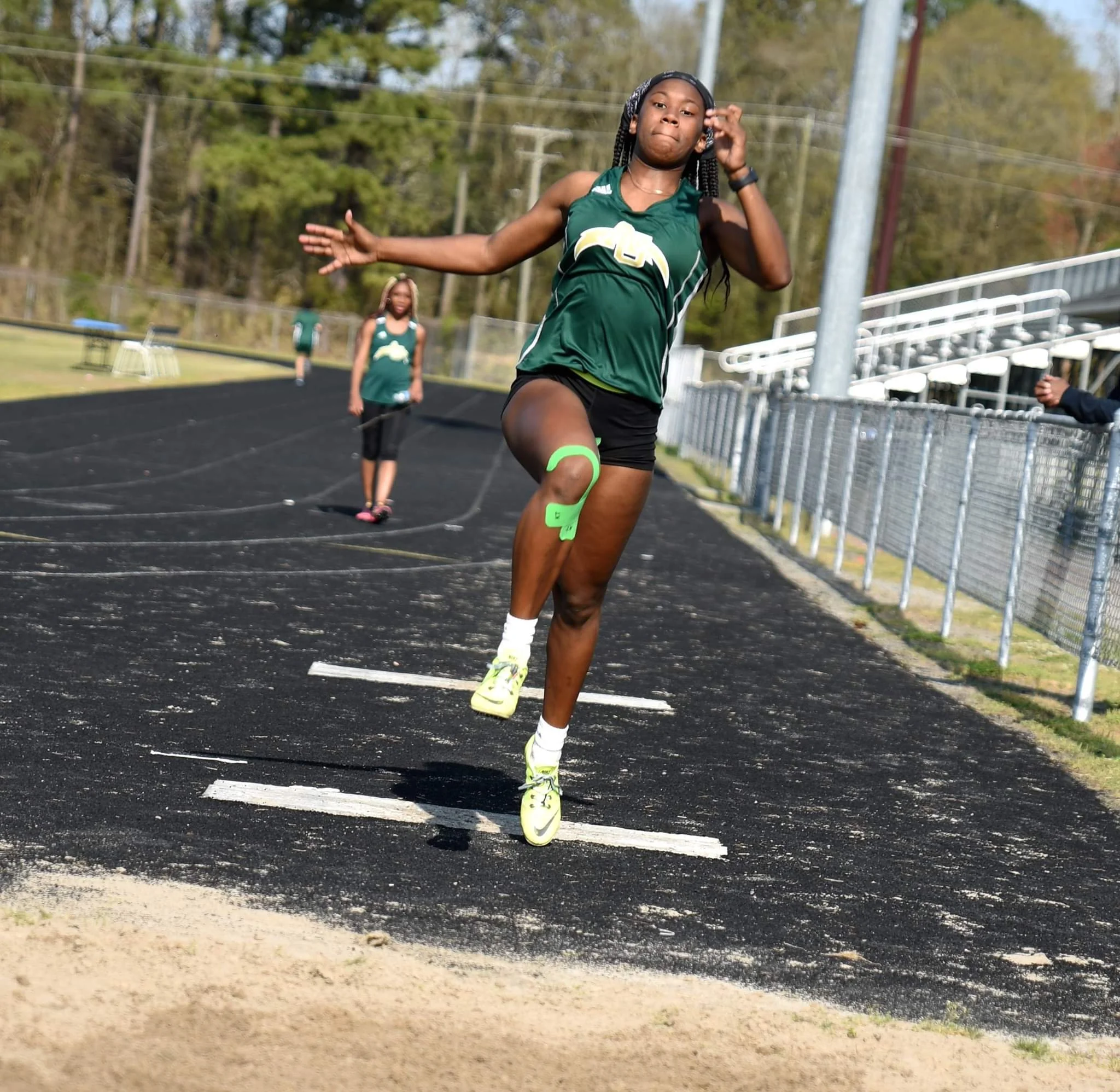 Ayden-Grifton’s Alexia Bryant prepares for her jump in Thursday’s conference track and field meet against Greene Central. Photo by William ‘Bud’ Hardy / Neuse News