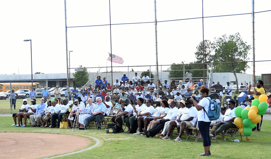 A crowd of several hundred people were on hand for Saturday’s ceremony. Photo by William ‘Bud’ Hardy / Neuse News