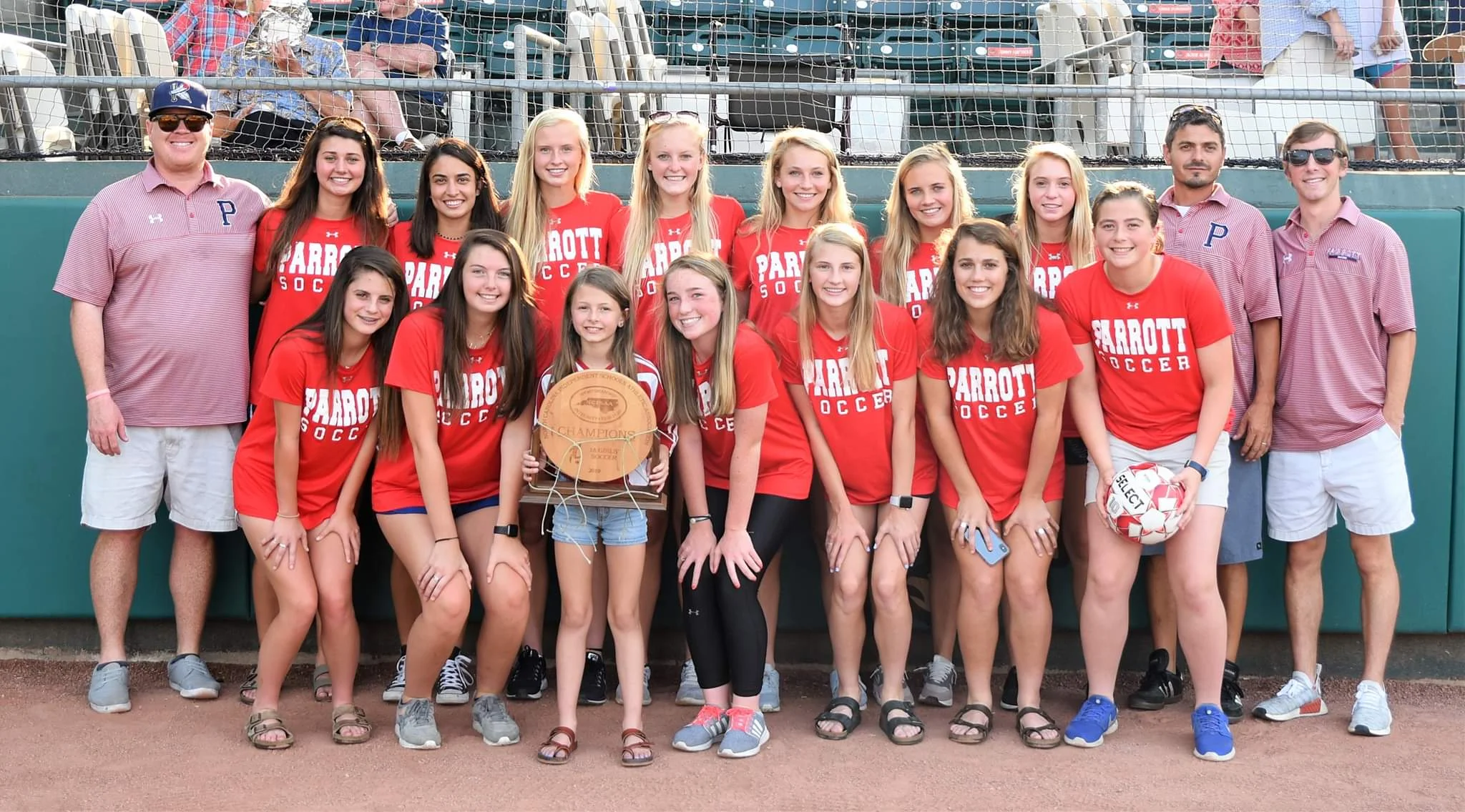 APA's title-winning soccer team recognized at DEWD game