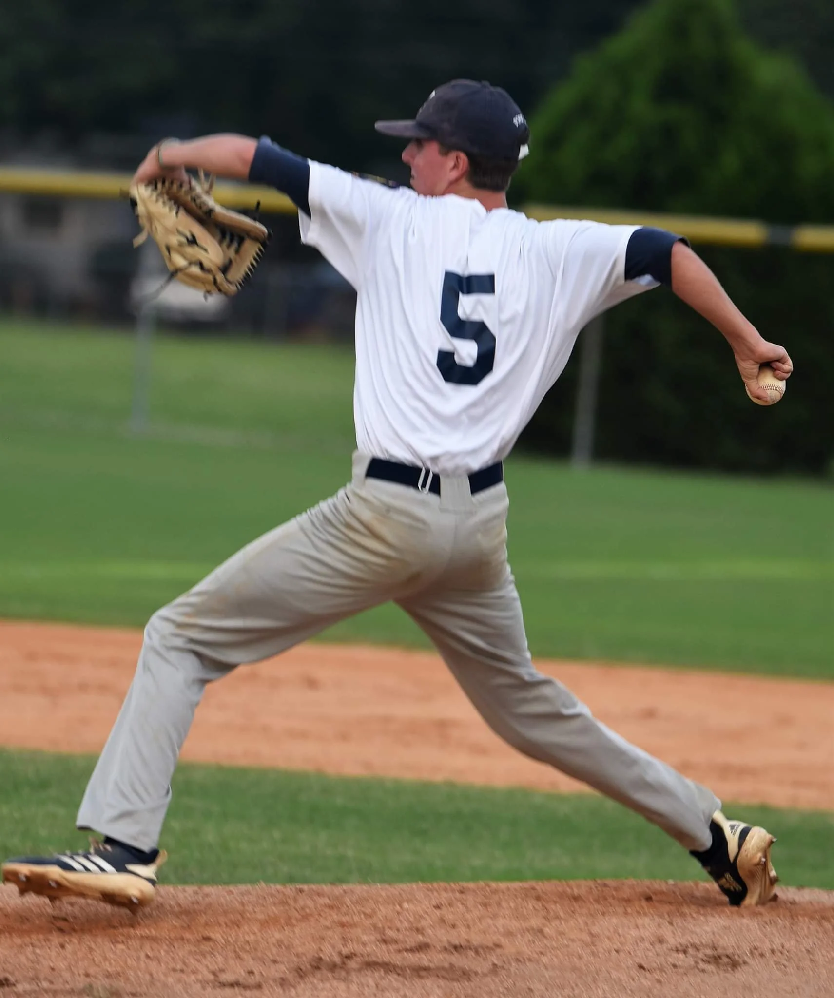 Kinston Post 43’s Camden Noble started Thursday’s game against Wayne County Post 11. Photo by William ‘Bud’ Hardy / Neuse News