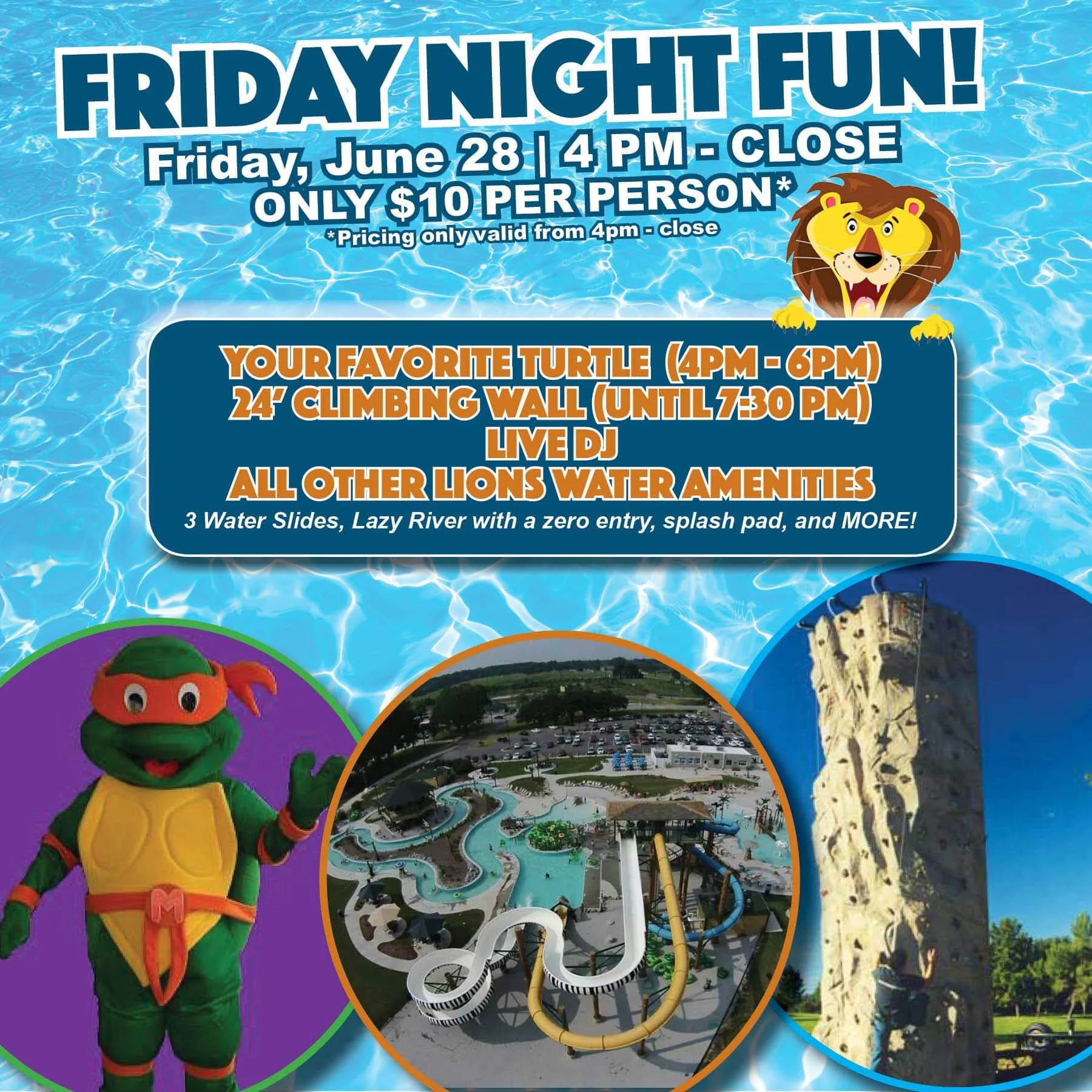 Sponsored: Lions Water Adventure to hold Friday Night Fun event