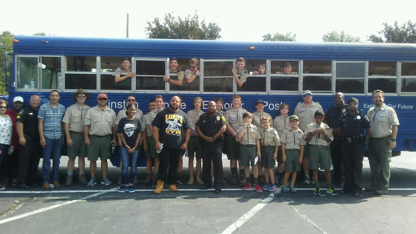 The Boy Scouts Troop 41, Police Explorers 1033, the Kinston Community Relations Team and the Kinston Police Department came together for a back-to-school drive at Fairfield Park to ensure each student in Lenoir County would have necessary supplies for the upcoming year. Kinston 41 Troop Scoutmaster Fernando Escabi-Mendez said it started with a conversation between one of his troop members and Kinston Police Chief Alonzo Jaynes. Submitted photo.