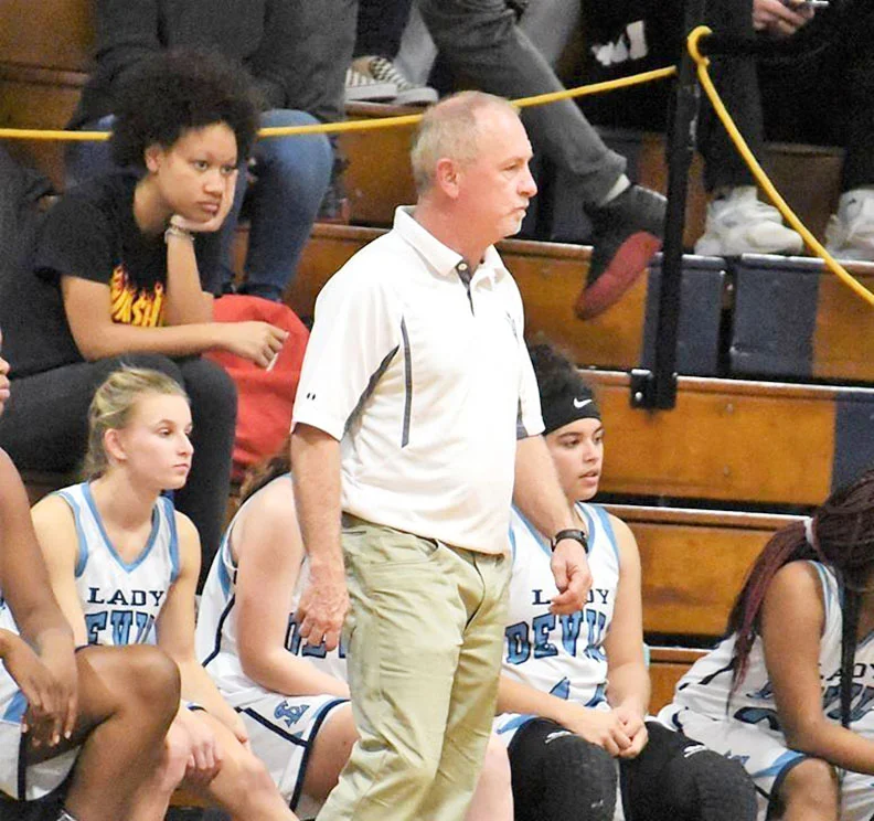 South Lenoir head girls’ basketball coach Donald Mooring. Photo by William ‘Bud’ Hardy