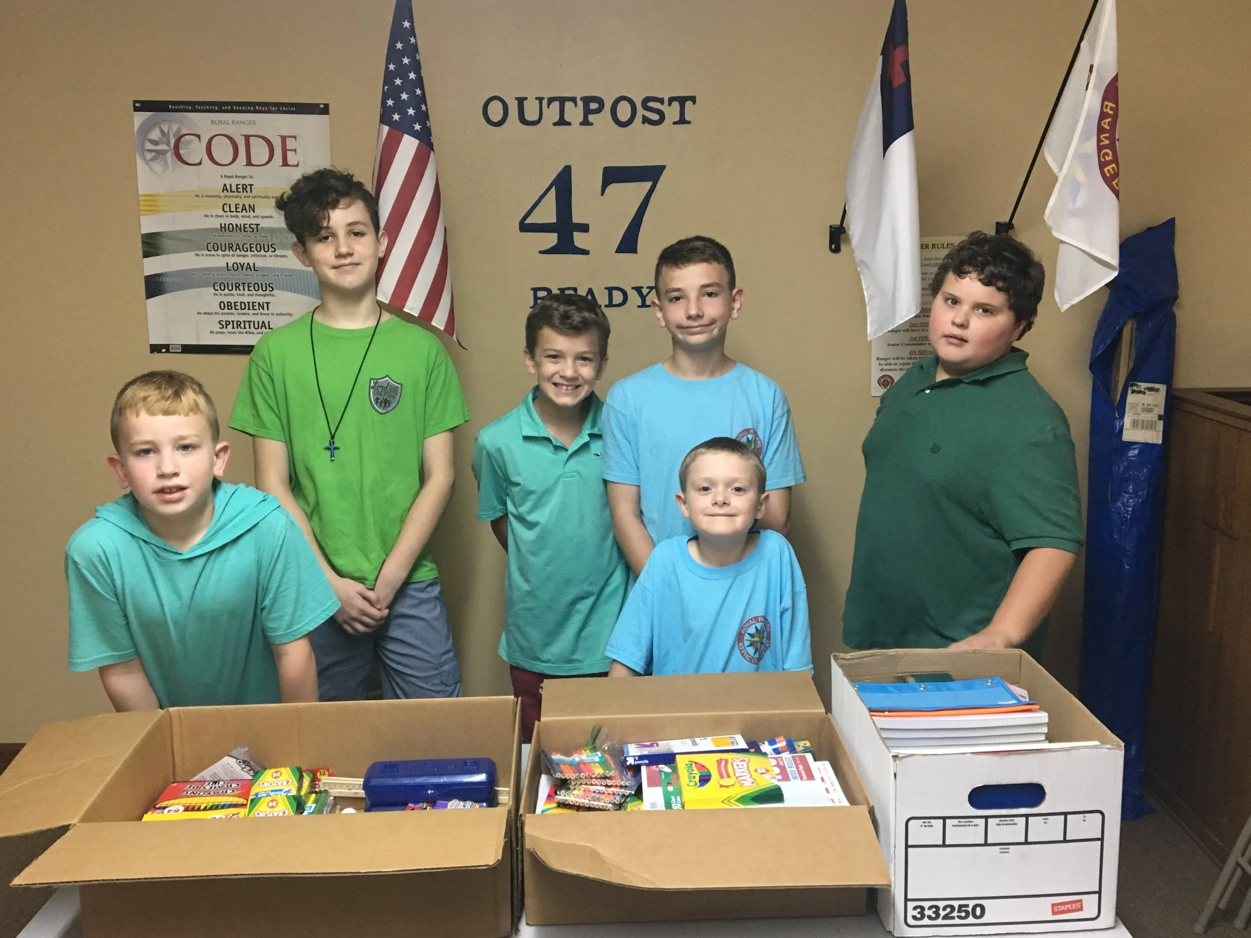 Royal Rangers conduct school supplies donation drive