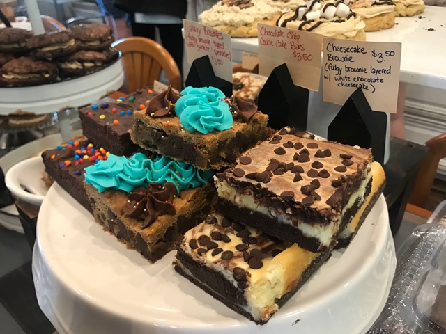  Cheescake brownies, chocolate chip cake bars, sugar cookies, biscuit bombs and apple jacks are a few of the many menu items available at Farmer and the Dail. Photo/Laura Ashley Lamm 