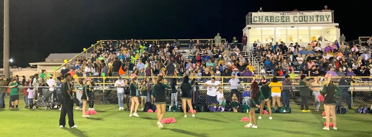 A standing-room-only crowd turned on Ayden-Grifton’s side of the field for its homecoming celebration Friday evening. West Craven handed the Chargers a 34-23 loss. Photo by Rudy Coggins / Neuse News