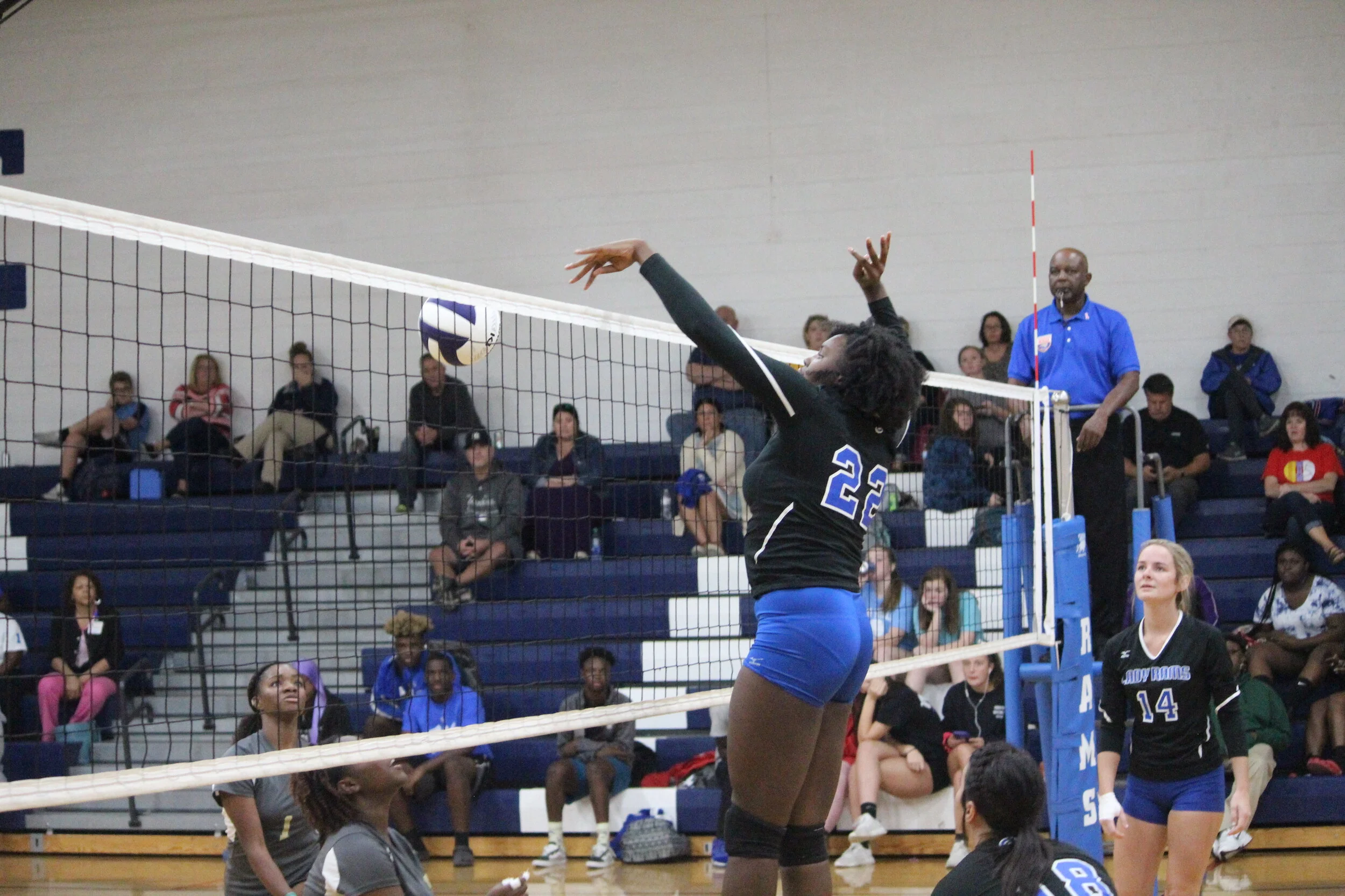 Greene Central sophomore Angel Hill played a big role in the Rams three-set win over Kinston on Thursday. Photo by Laieke Abebe / Neuse News
