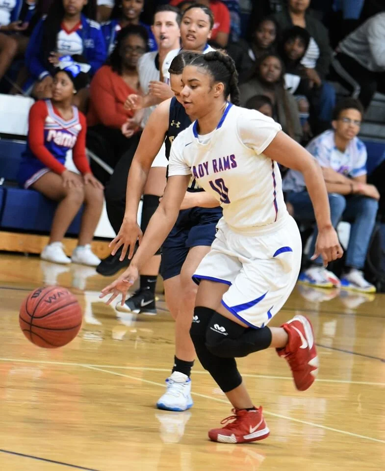Greene Central’s Jahnasia Edwards (10) drives to the basket against Eastern Wayne on Tuesday evening. Edwards dropped 34 points on the Warriors, who escaped with a 61-53 win. Bud Hardy photo/Neuse News