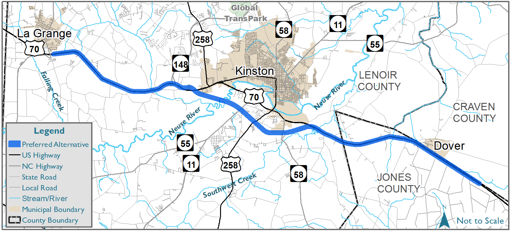 Route Selected for Future Kinston Bypass