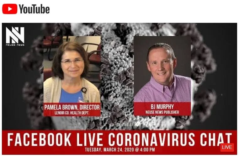 Coronavirus Chat with Pamela Brown, Lenoir County Health Director