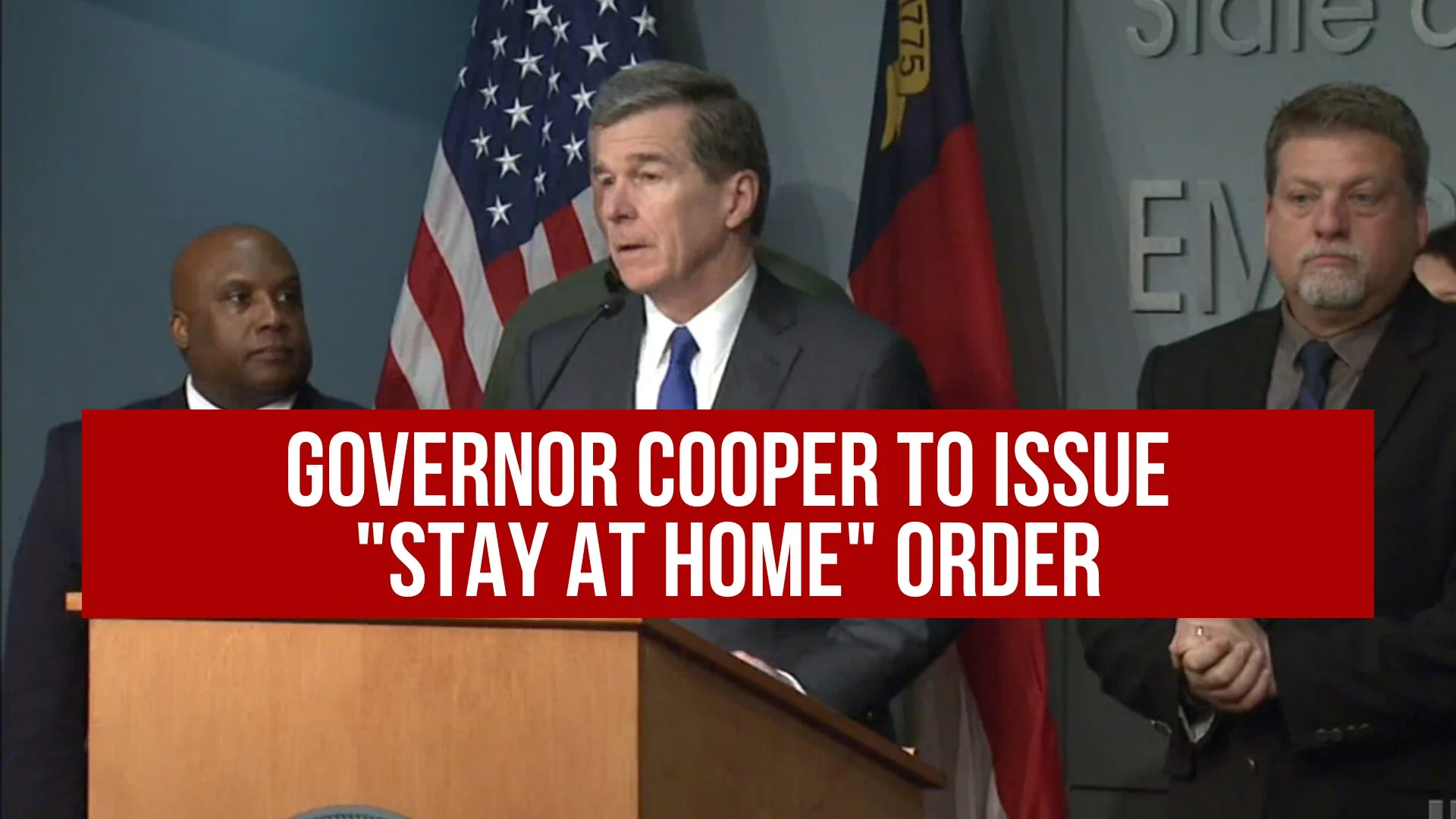 Governor to announce a 30 day "stay at home" order