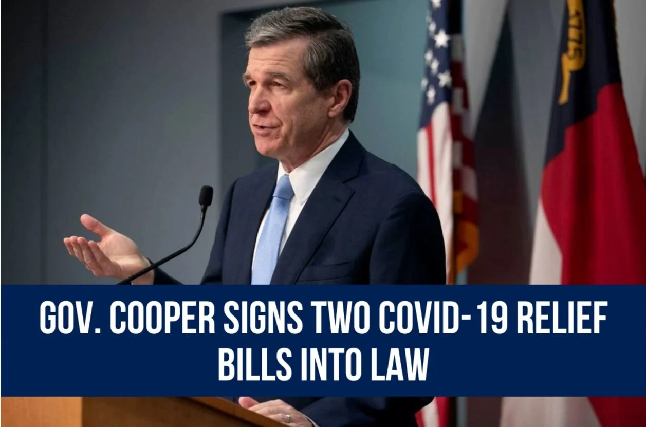 Gov. Cooper signs two COVID-19 relief bills into law
