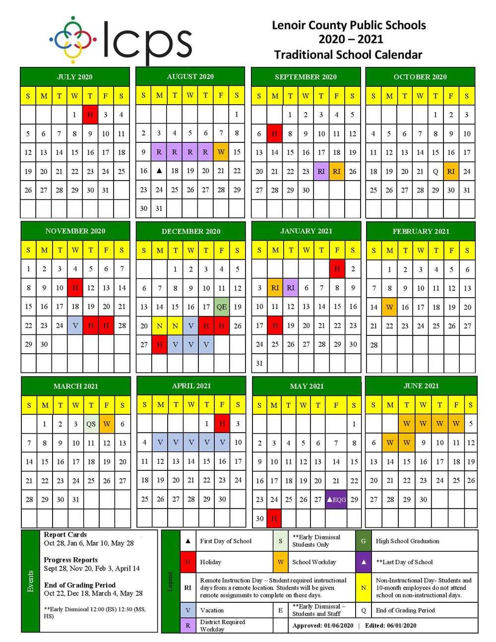 Howard County Public Schools Calendar Dates Only